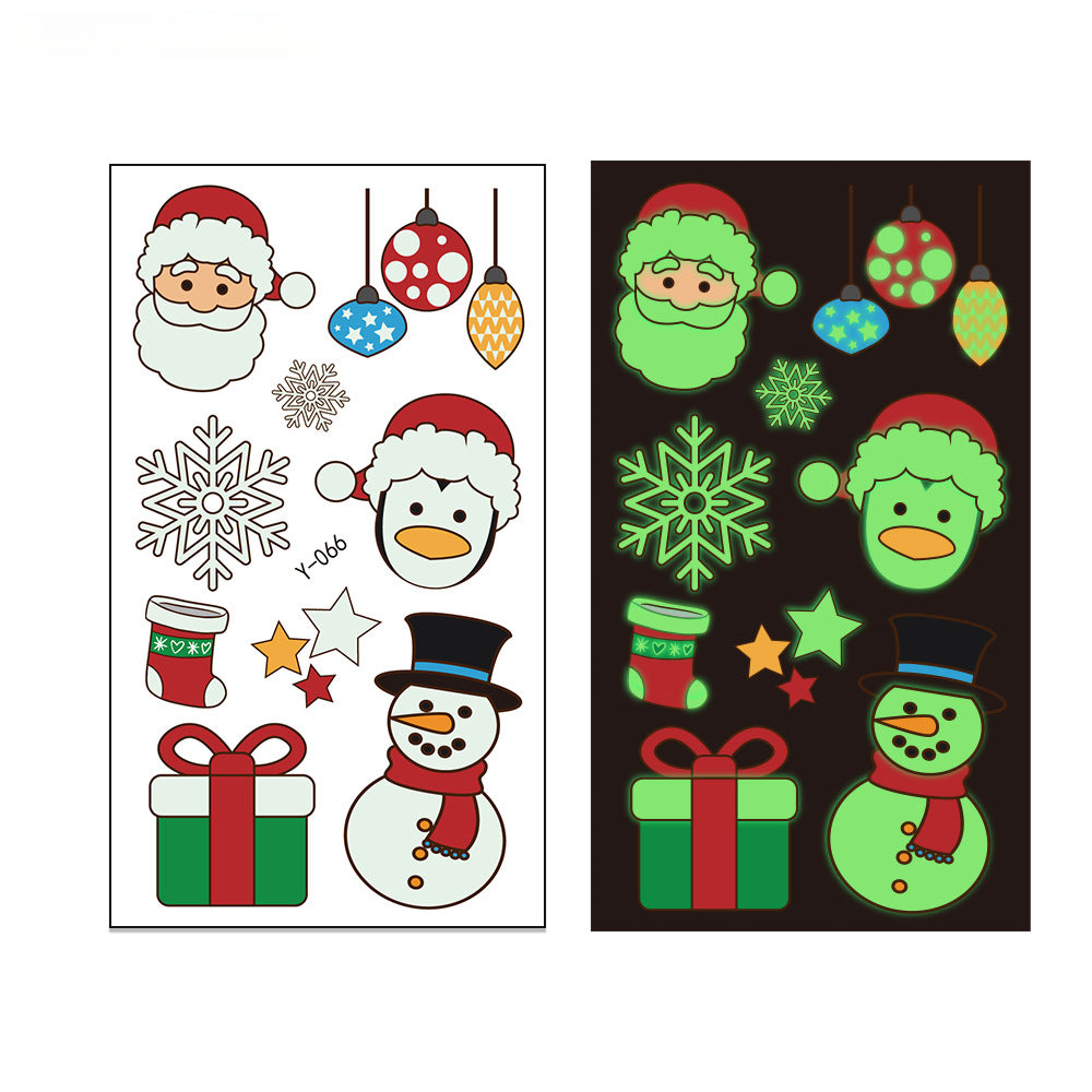 Wholesale of Christmas Night Glow Tattoo Stickers for Children