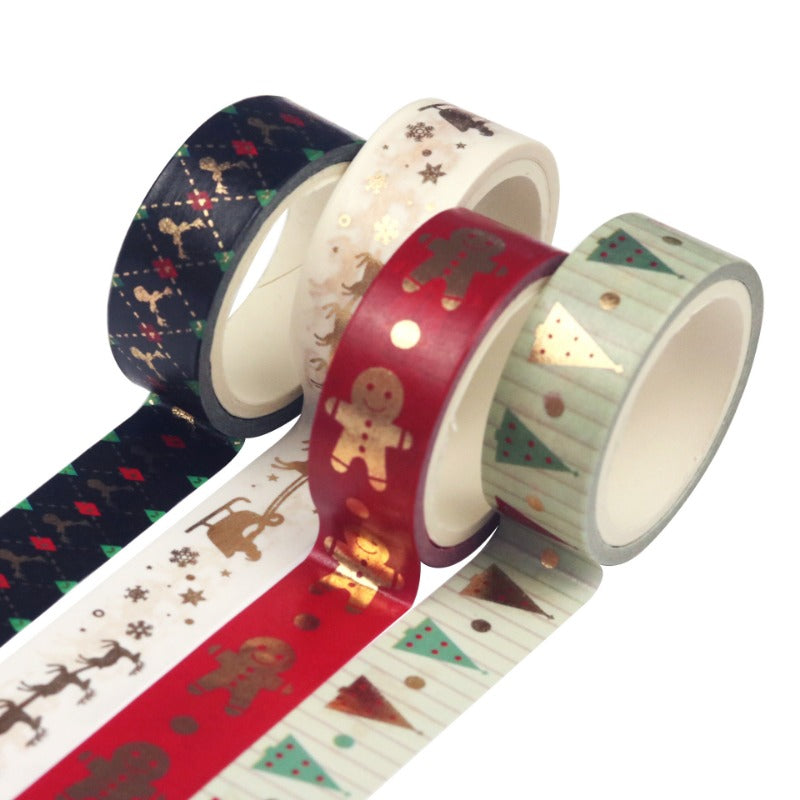 Wholesale Christmas and Paper Tape Set Gold Plated DIY Decorative Tape