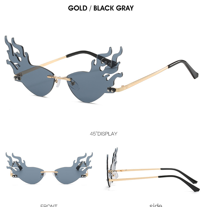 Wholesale Flame Rimless PC Sunglasses