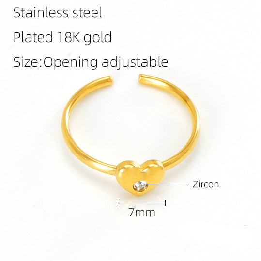 Wholesale of New Stainless Steel Gold-plated Rings