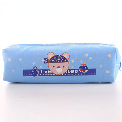 Wholesale Cute Animal Cartoon Square PU Pencil Case Cute Animal Stationery Bag Multifunctional Student Pencil Case