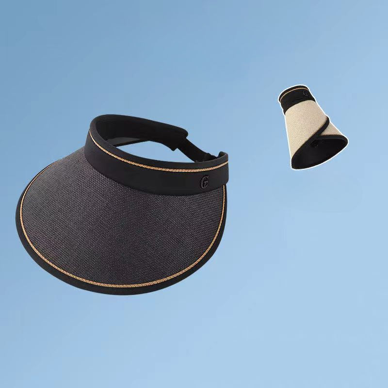 Wholesale of Empty Top Sunshade Straw Woven Sunscreen Hats