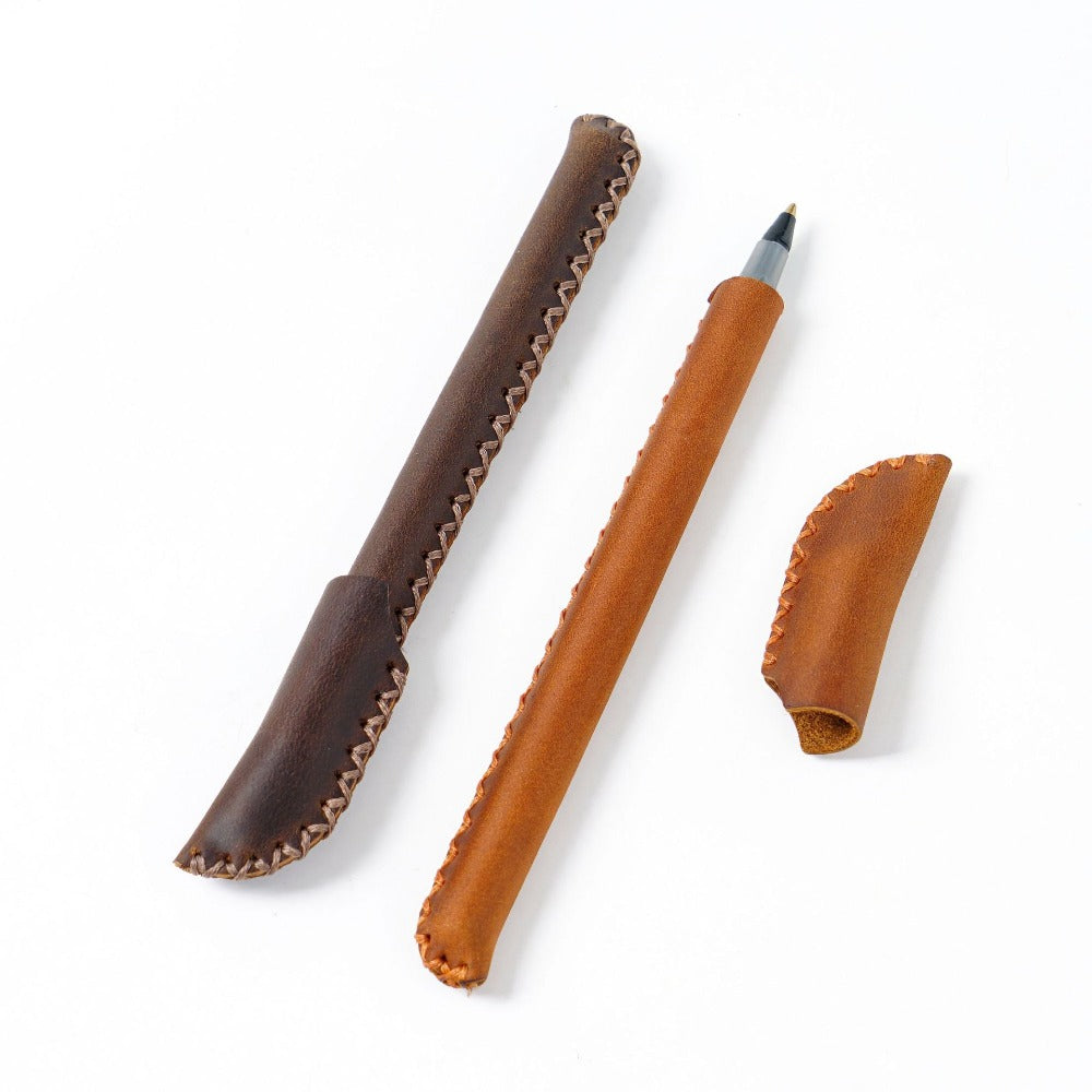 Wholesale Handmade Cowhide Creative Retro Pencil Case