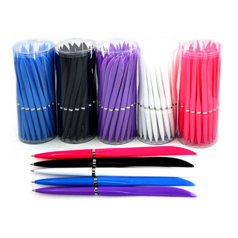 Wholesale Blue Flat Blade Plastic Ballpoint Pen