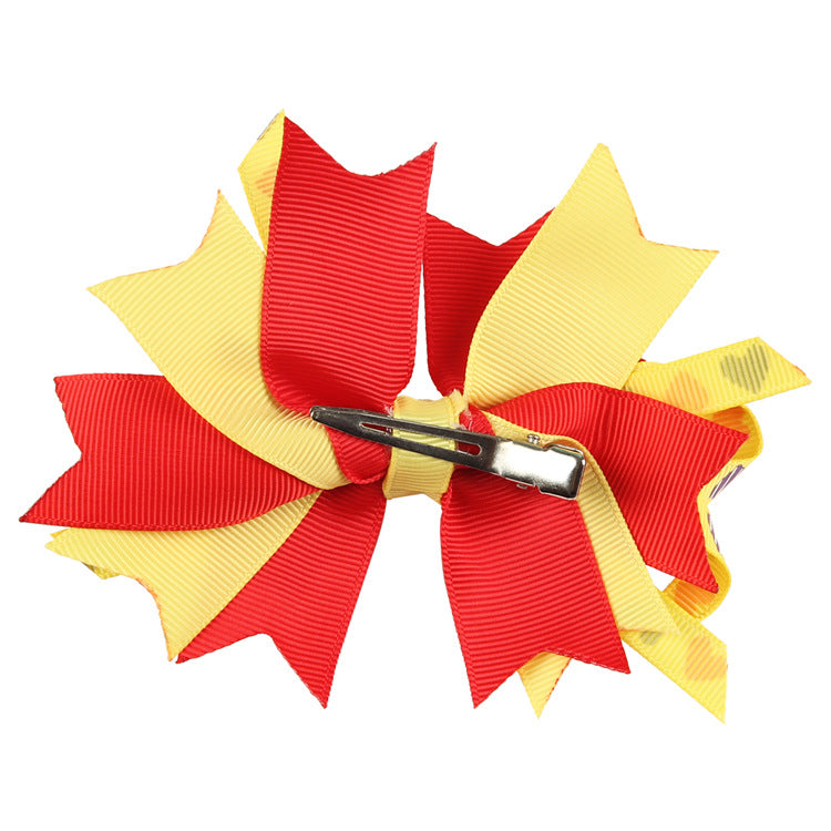 Wholesale Swallowtail Bow Children's Christmas Hair Clip