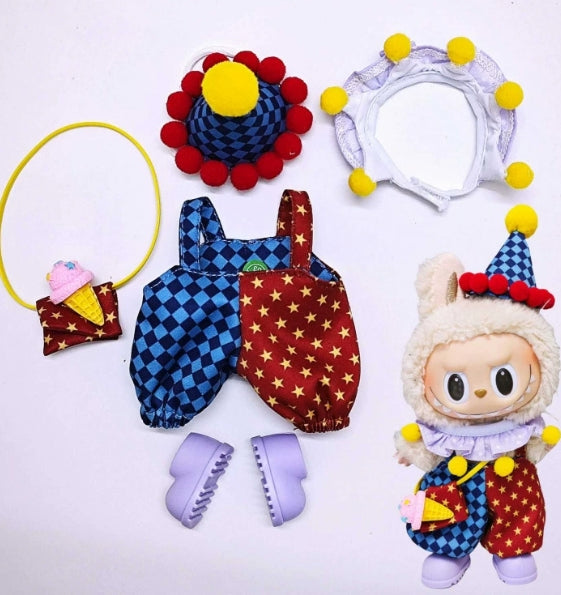 Wholesale Doll Clothes Circus Clown Costume Suit