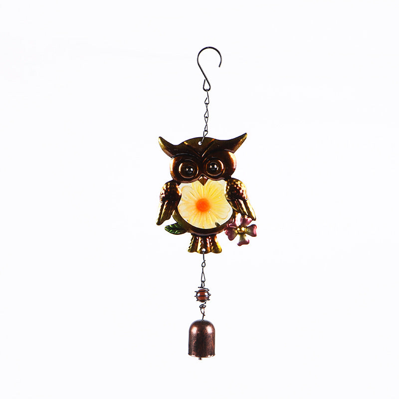 Wholesale Owl iron metal glass painted spray paint pendant