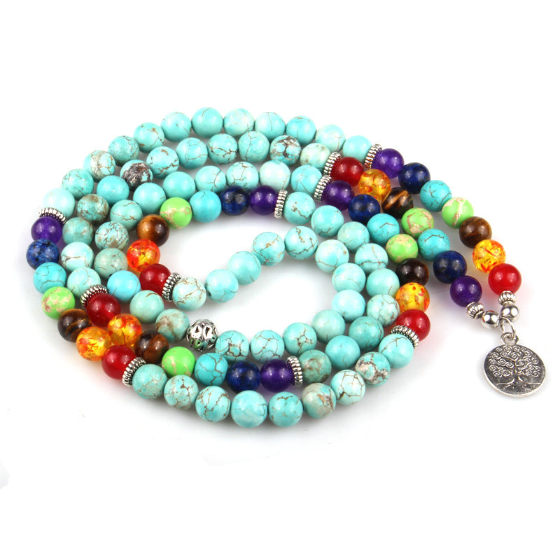 Wholesale 2PCS Turquoise Colorful Life Tree Bracelet