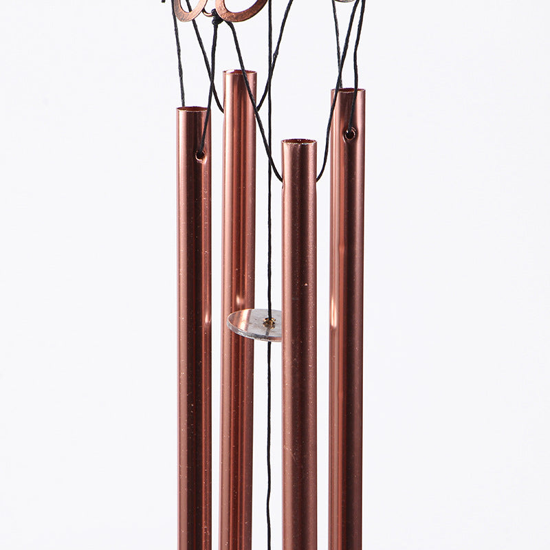 Wholesale Butterfly wind chime metal glass painted aluminum tube ornaments