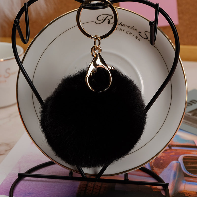 Wholesale Imitation Rex Rabbit Fur Ball Keychain