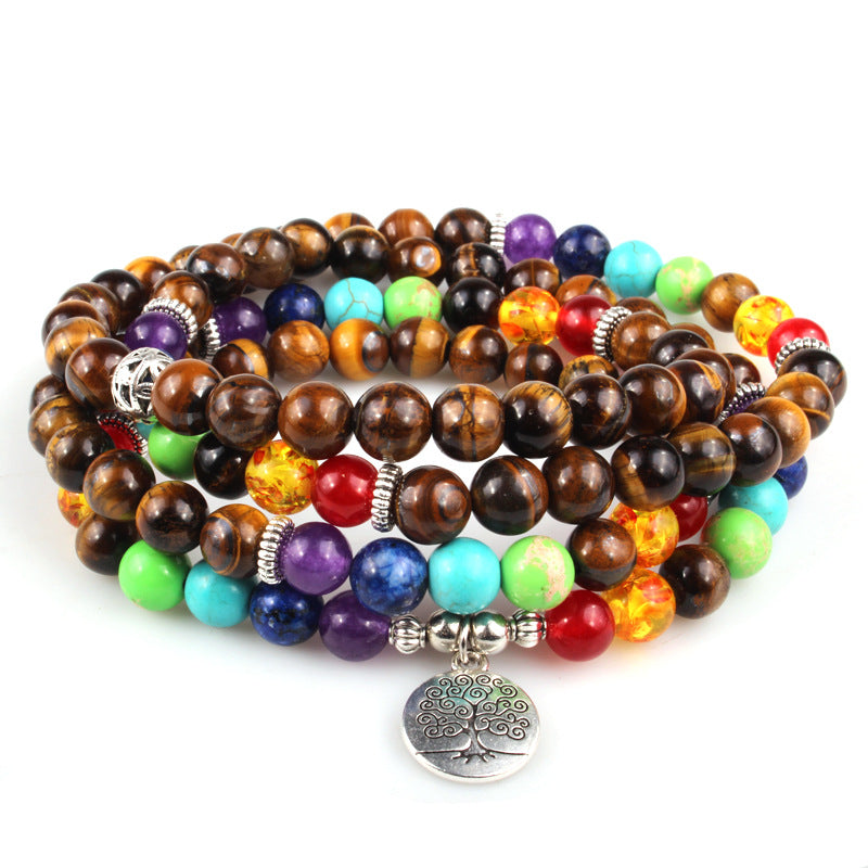 Wholesale 2PCS Turquoise Colorful Life Tree Bracelet