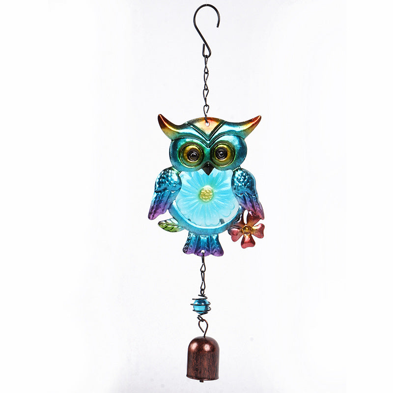 Wholesale Owl iron metal glass painted spray paint pendant