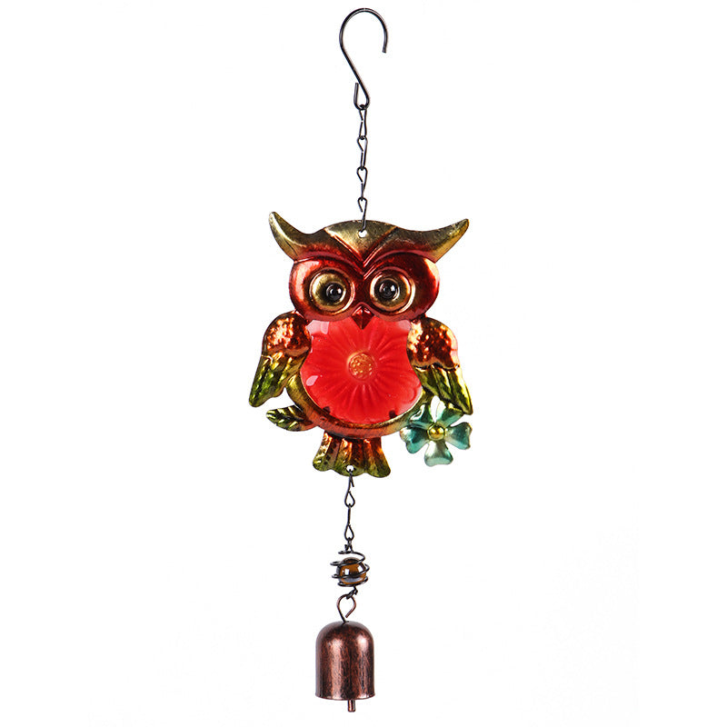 Wholesale Owl iron metal glass painted spray paint pendant
