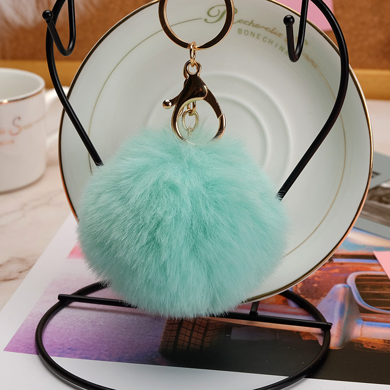 Wholesale Imitation Rex Rabbit Fur Ball Keychain