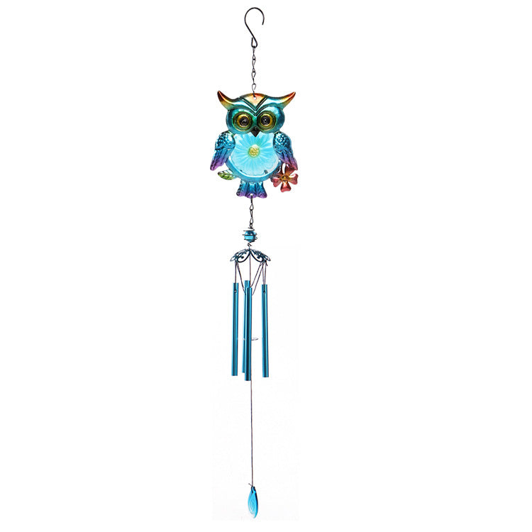 Wholesale Owl iron metal glass painted spray paint pendant