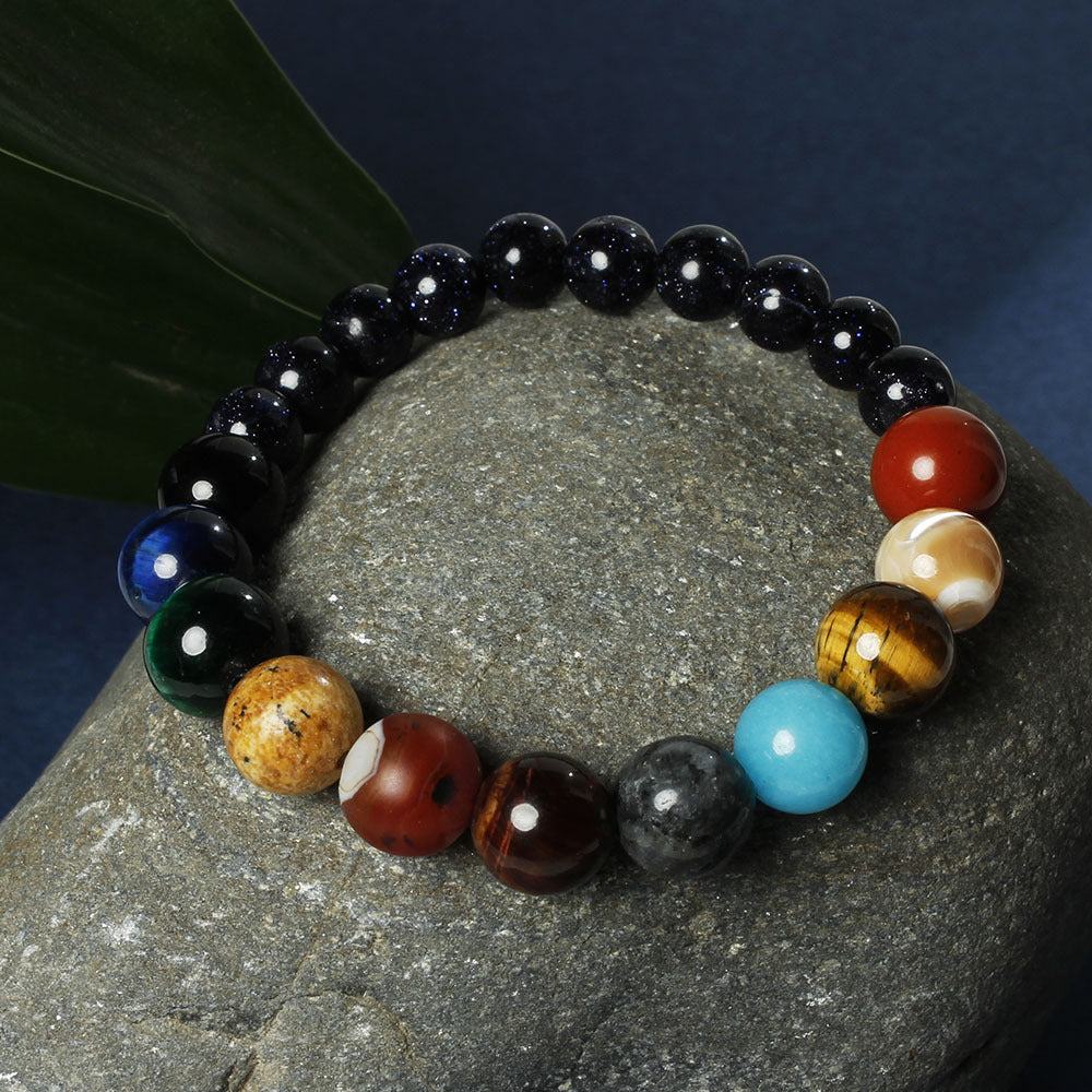 Wholesale Night Sky Starlight Milky Way Eight Planets Stone Bracelet
