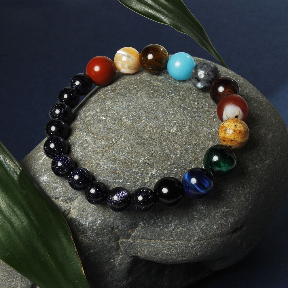 Wholesale Night Sky Starlight Milky Way Eight Planets Stone Bracelet