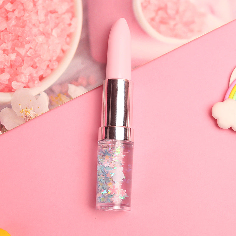 Wholesale Plastic Quicksand Powder Lipstick Shape Ballpoint Pen
