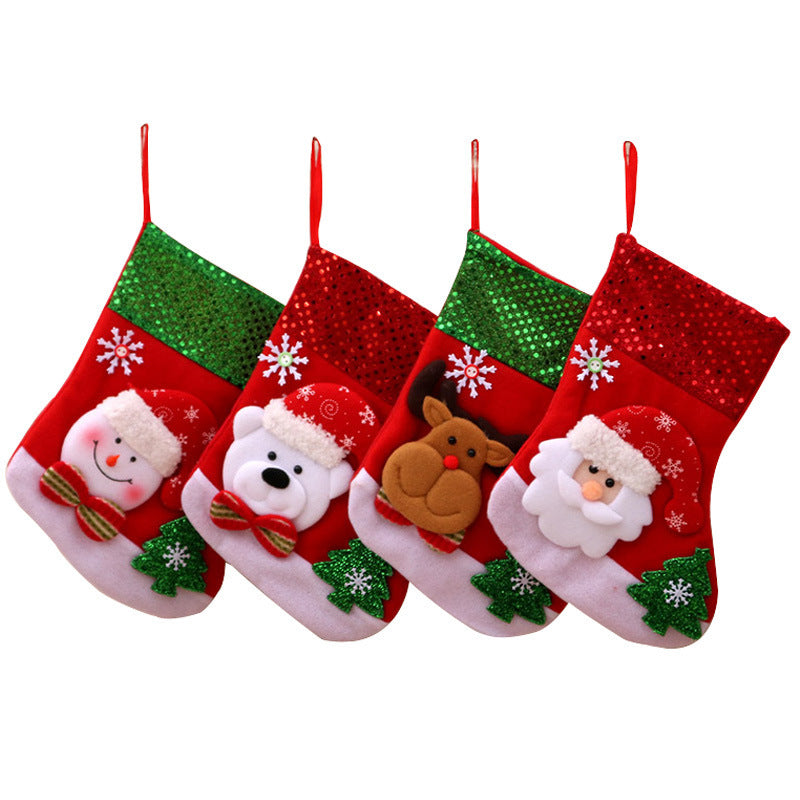 Wholesale 3D Old Man Christmas Stocking Decoration
