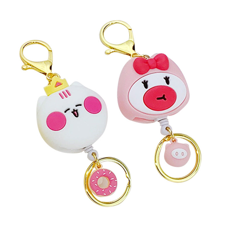 Wholesale Creative Cartoon Retractable PVC Keychain