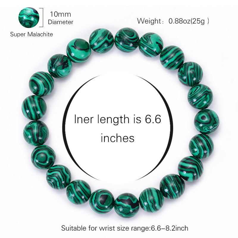 Wholesale Natural Malachite 6/8/10mm Beaded Bracelet