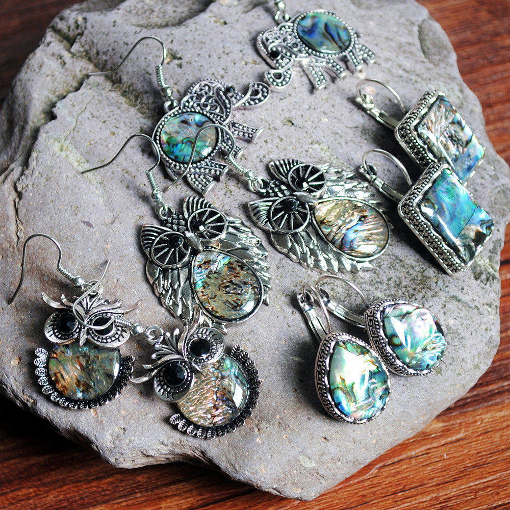 Wholesale Owl Animal Color Alloy Earrings