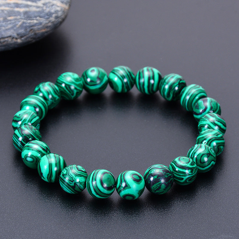Wholesale Natural Malachite 6/8/10mm Beaded Bracelet