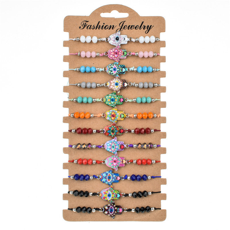Wholesale Alloy Colored Crystal Bracelets