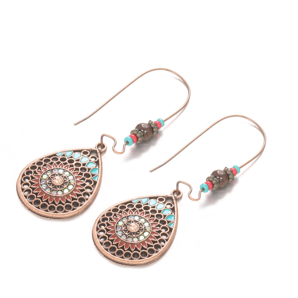 Pendientes de aleación de hojas de mariposa al por mayor