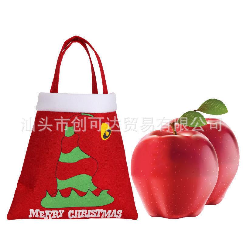 Wholesale Christmas Tree Non Woven Fabric Candy Santa Claus Gift Bag
