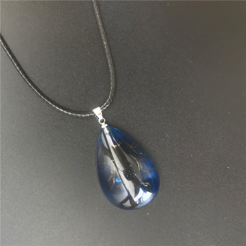 Wholesale 6pcs Scorpion Amber Real Insect Luminous Pendant Specimen Necklace