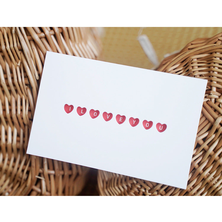 Wholesale of 10pcs/pack Mother's Day Hollowed Out Love Paper Greeting Cards