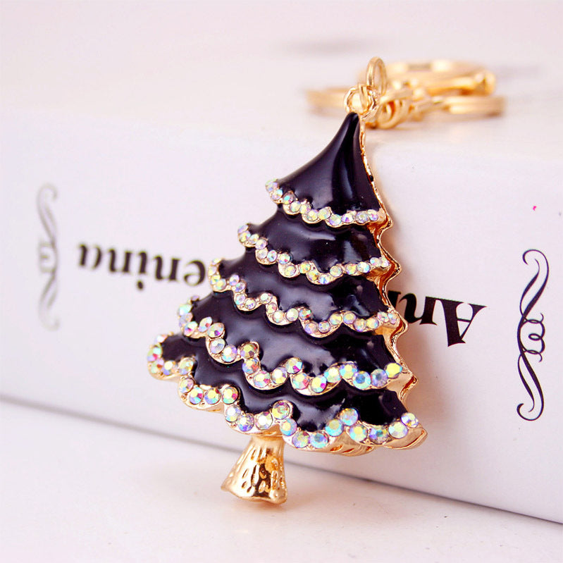 Wholesale Diamond Inlaid Christmas Alloy Keychains