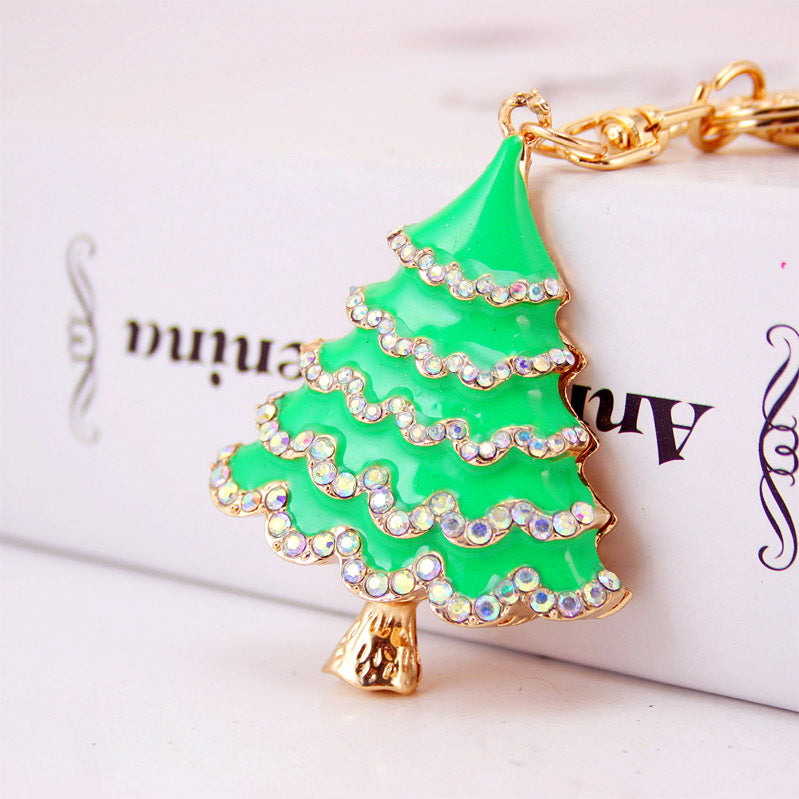 Wholesale Diamond Inlaid Christmas Alloy Keychains