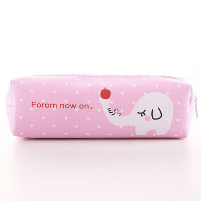 Wholesale Cute Animal Cartoon Square PU Pencil Case Cute Animal Stationery Bag Multifunctional Student Pencil Case
