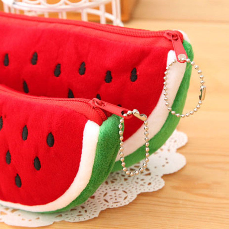 Wholesale Watermelon Shape Canvas Pen Bag