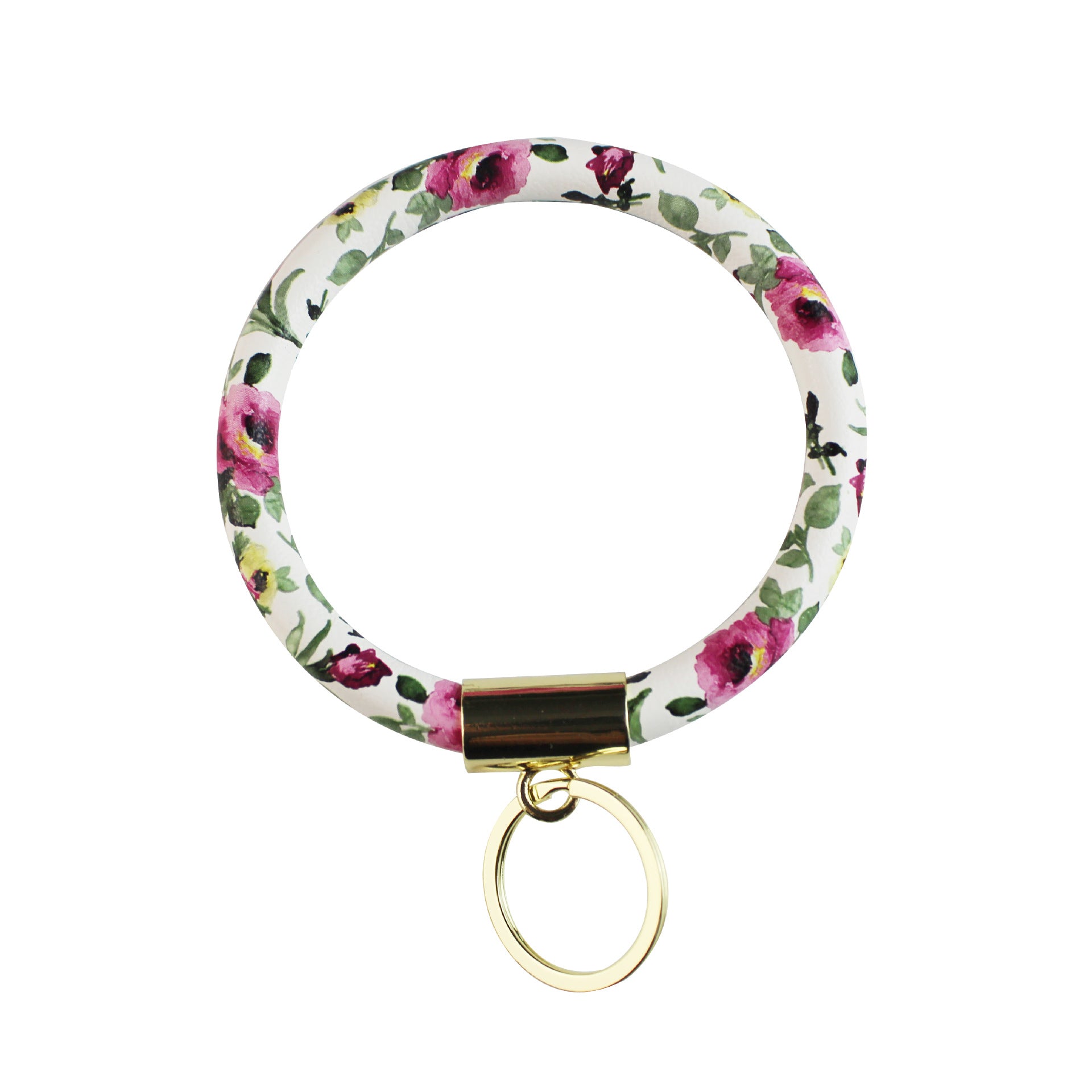 Wholesale Leather Printed Sunflower Wrist Keychain