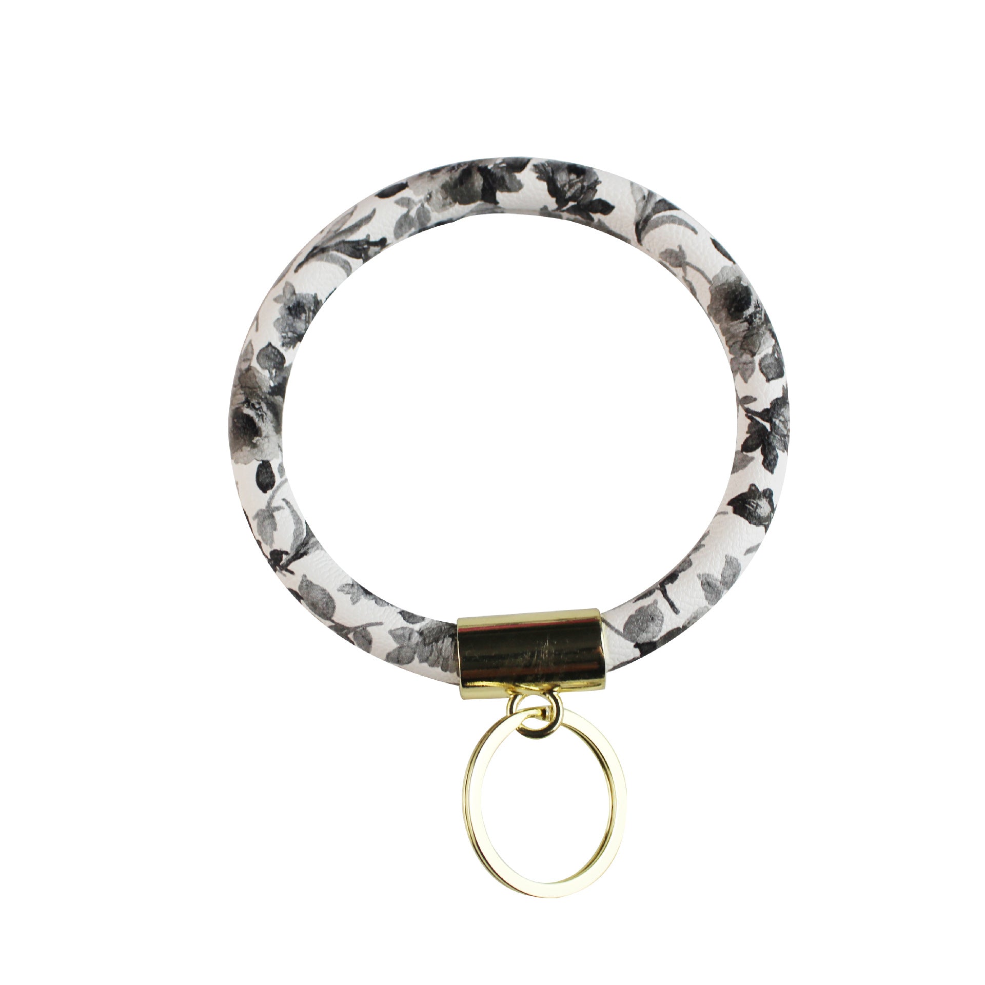 Wholesale Leather Printed Sunflower Wrist Keychain