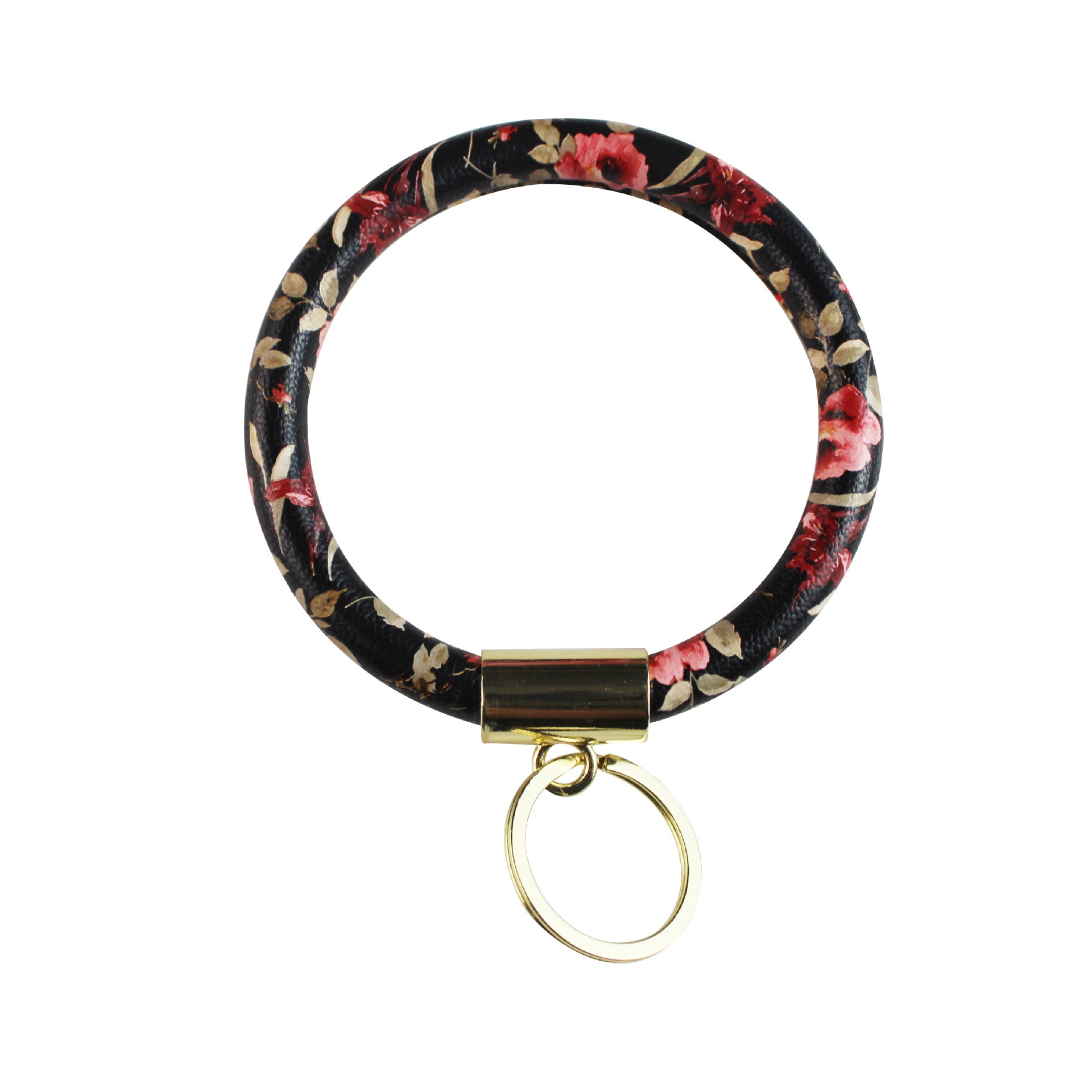 Wholesale Leather Printed Sunflower Wrist Keychain