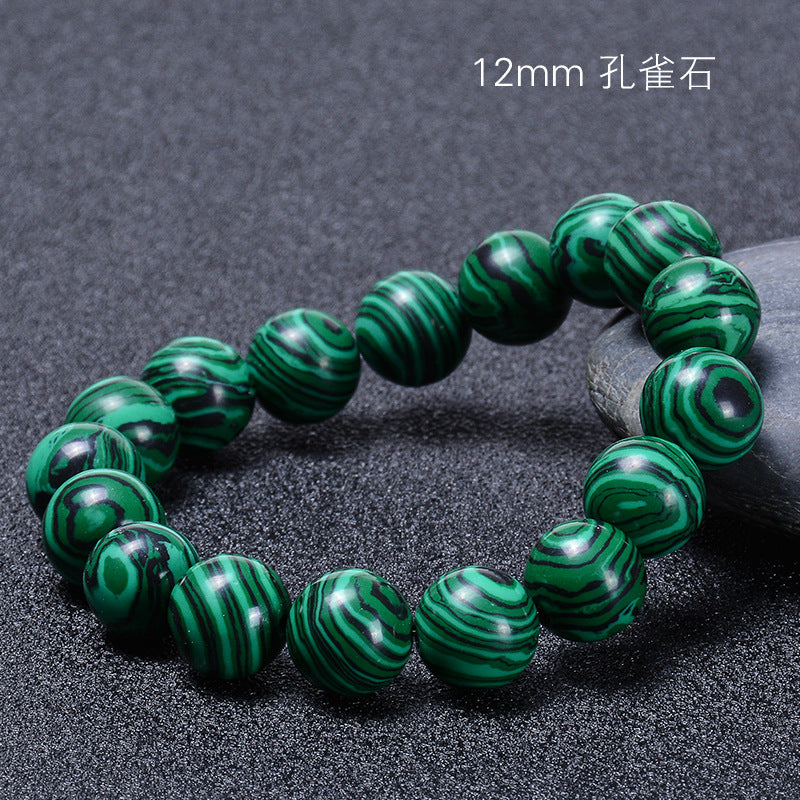 Wholesale Natural Malachite 6/8/10mm Beaded Bracelet