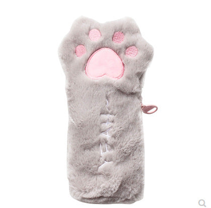 Wholesale Cat Paw Plush Pencil Bag