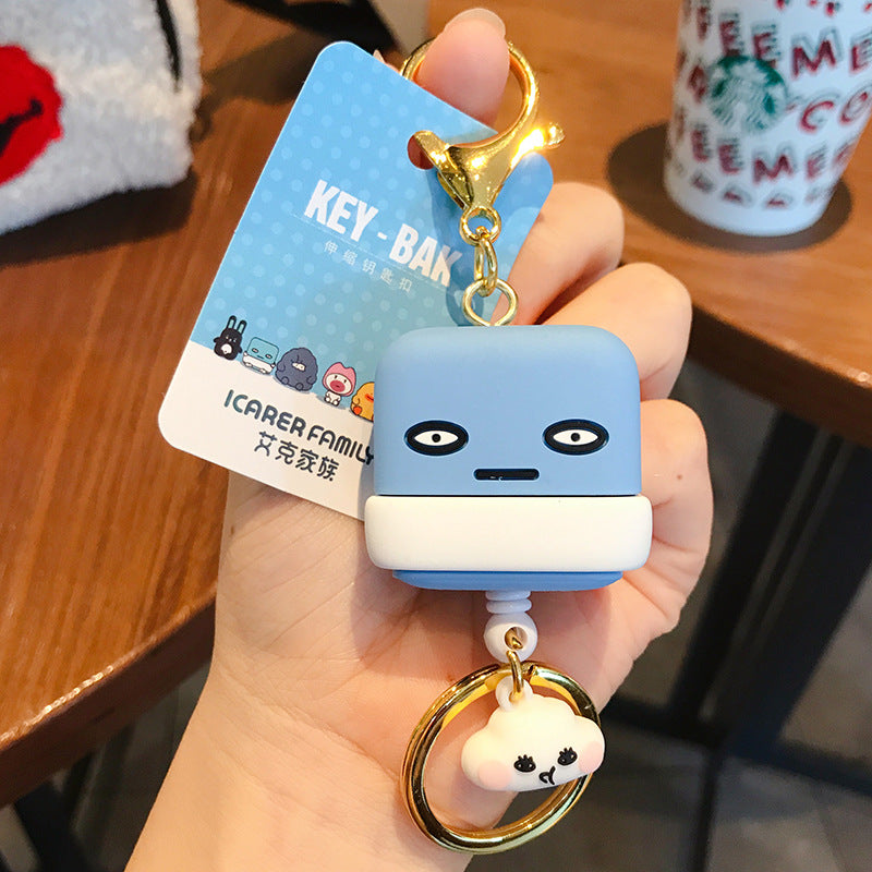 Wholesale Creative Cartoon Retractable PVC Keychain