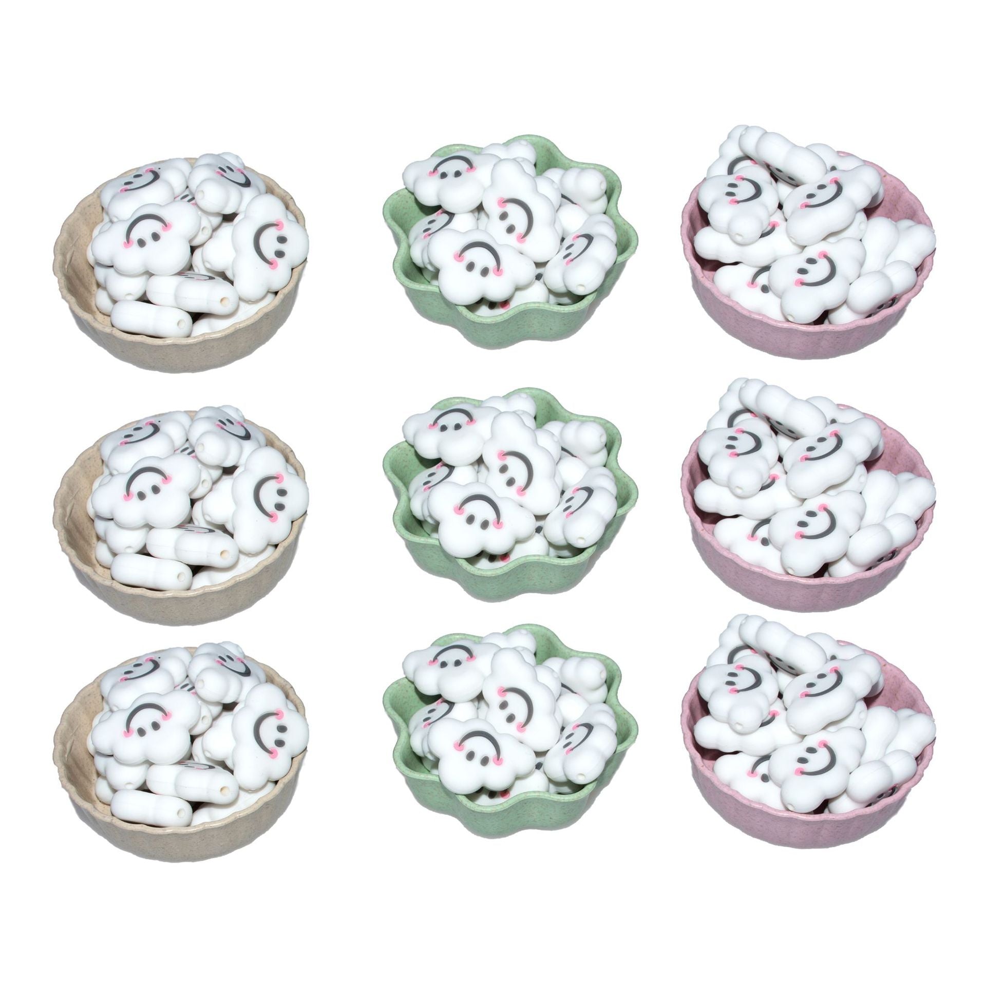 Cuentas de silicona para bebés nubes de 20 piezas al por mayor de 20 piezas