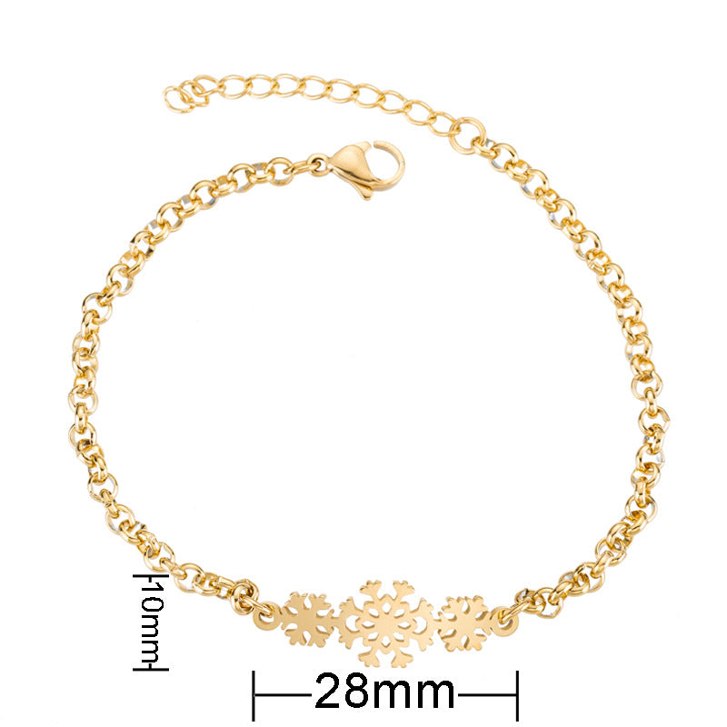 Wholesale Stainless Steel Butterfly Christmas Bracelet