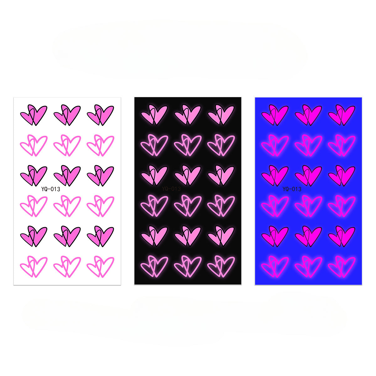 Wholesale Love Night Glow Powder Fluorescent Tattoo Stickers