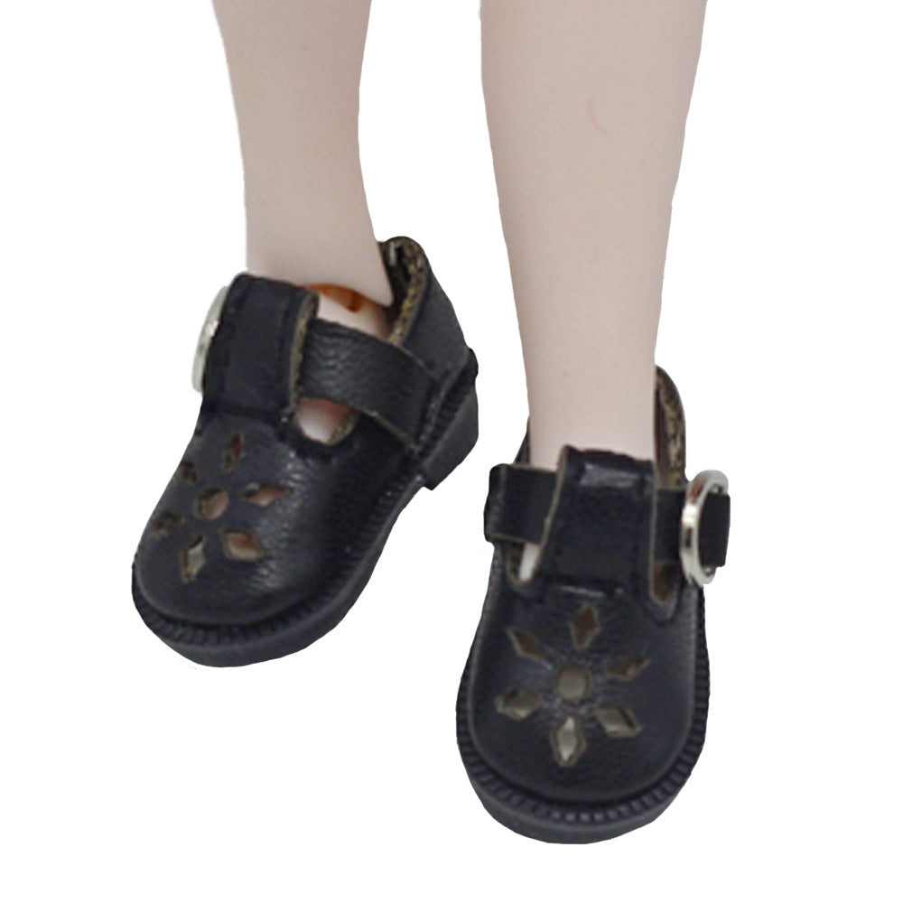 Wholesale doll shoes plum blossom hole button doll shoes doll change shoes