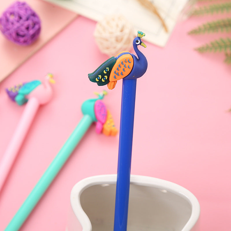 Wholesale Plastic Creative Cartoon Peacock Water Pen