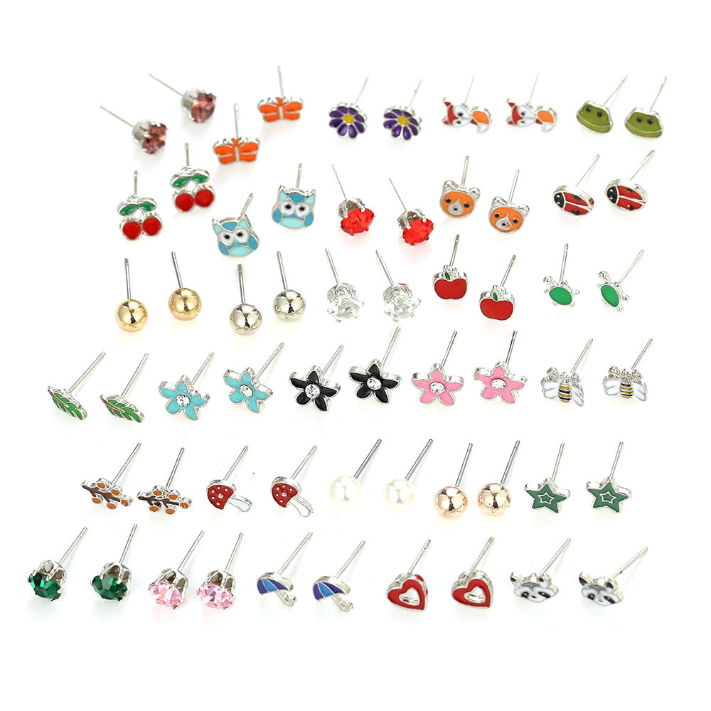 Wholesale Mixed Color Cute Animal Earrings