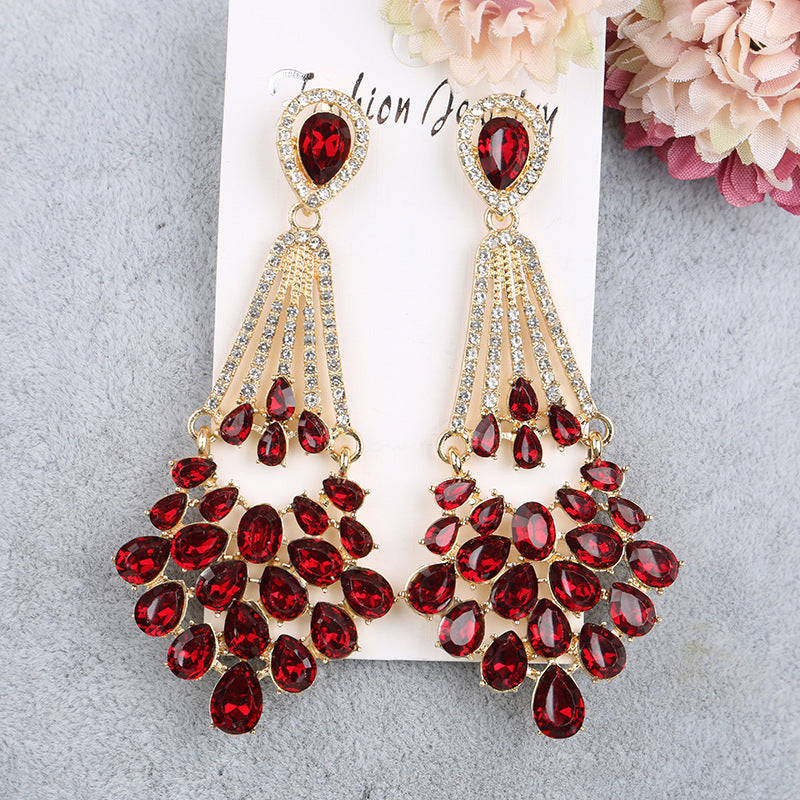 Wholesale Vintage Crystal Bridal Dress Matching Earrings