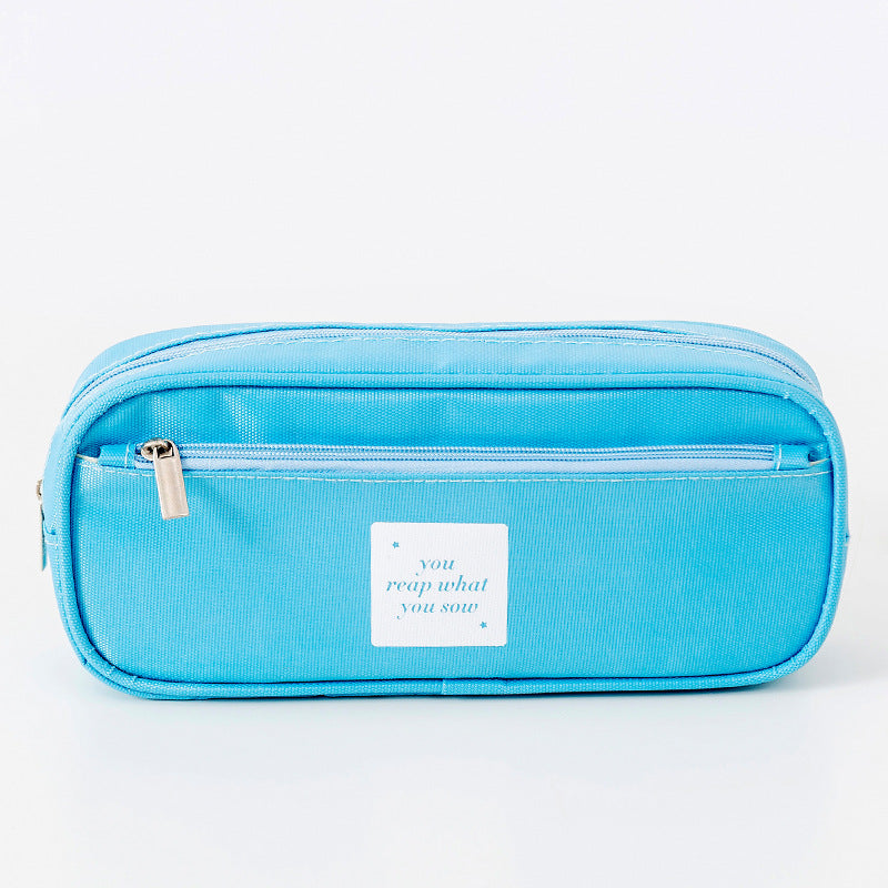 Wholesale Imitation Nylon Double Layer Large Capacity Waterproof Pencil Case